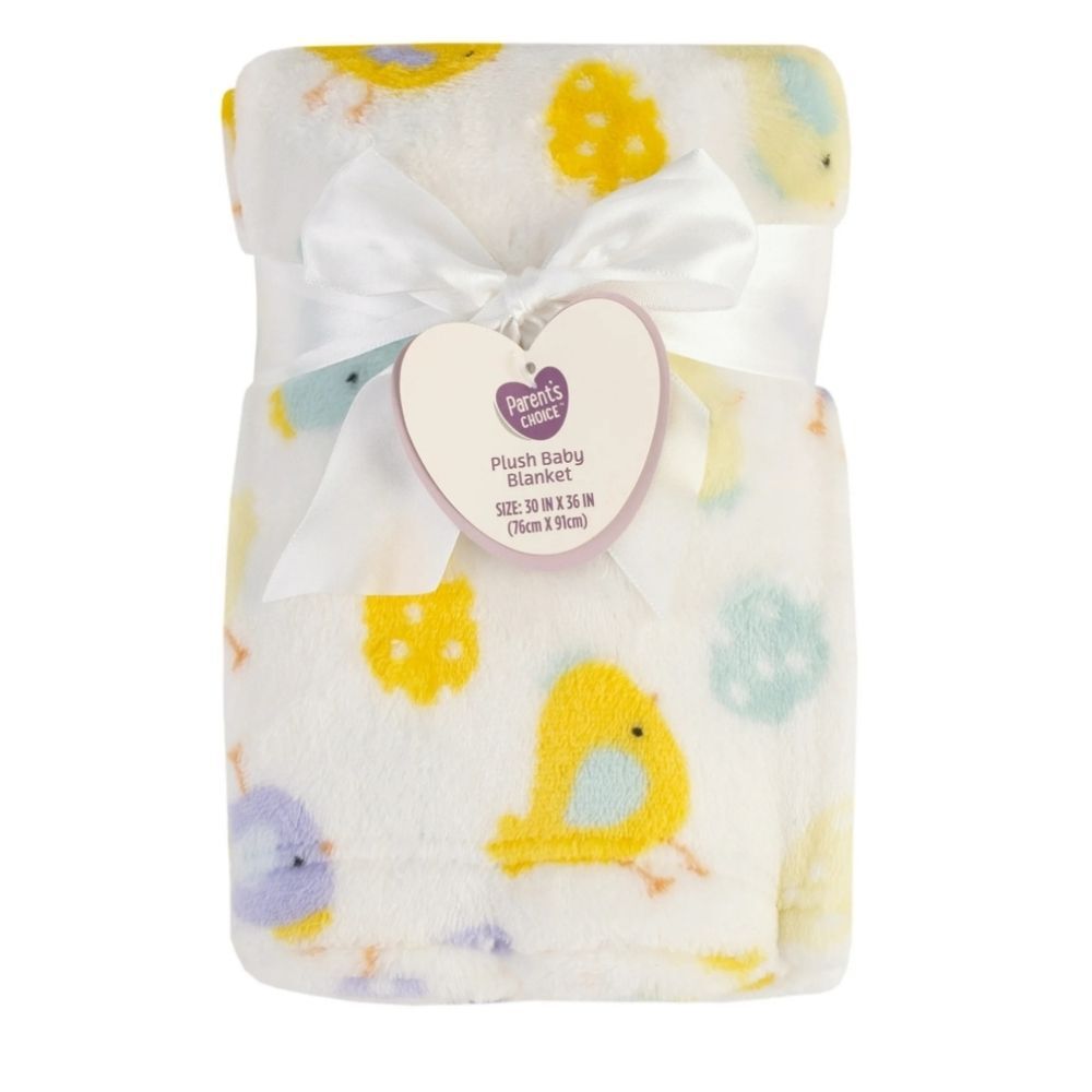 Parent's Choice Ivory Chick Plush Blanket 30" x 36"